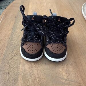 Jordan Kids' Black and Brown Sneakers